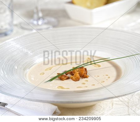 Ajoblanco Is A Cold Soup, Typical From Spain.