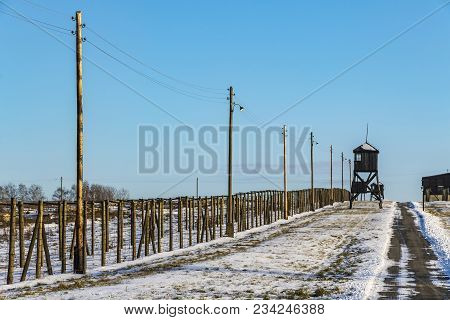 Lublin, Poland - January 17, 2018: Majdanek Concentration Camp In Lublin, Poland