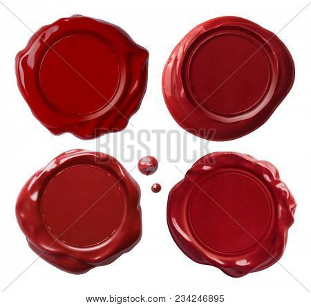 wax seals set isolated