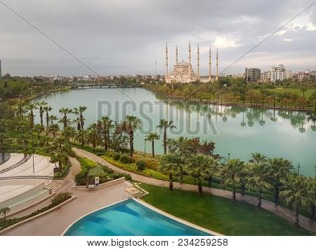 Adana cityscape in a dramatic cloudy day - Adana, Turkey