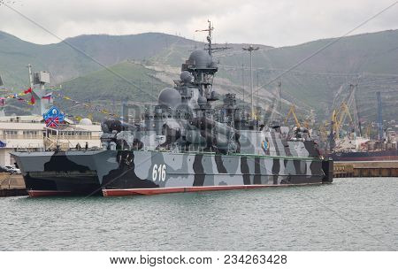 Novorossiysk, Russia, May 10, 2015: Small Rocket Ship On An Air Pillow 