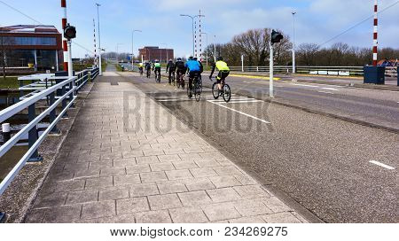 Young Couple Riding Mountain Bike  . Adventure Sport  .