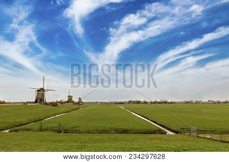 A Typical Dutch Windmill, Leidschendam Near Den Haag, The Netherlands