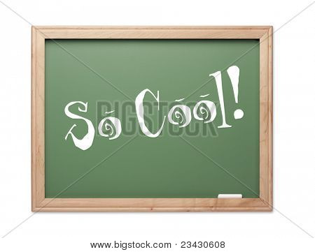 Così Cool! Gesso verde scheda Kudos serie su sfondo bianco.