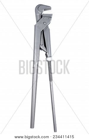 Big Plumber Wrench Isolated Over White Background