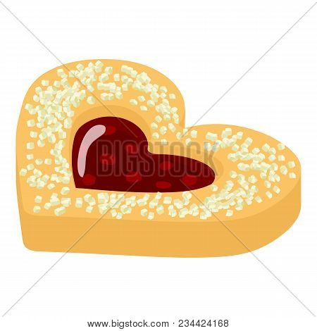 Heart Cookie Iicon. Isometric Illustration Of Heart Cookie I Vector Icon For Web