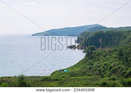 The Far Eastern Landscape Of The Picturesque Bay Of Putyatin Island.