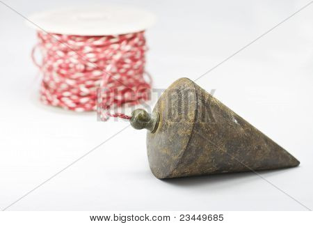 Olovnice s na bílém pozadí
