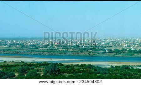 Aerial Panoramic View To Khartoum, Omdurman And Confluence Of The Blue And White Niles, Sudan