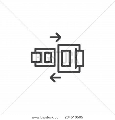 Safety Belt Outline Icon. Linear Style Sign For Mobile Concept And Web Design. Seat Belt Simple Line