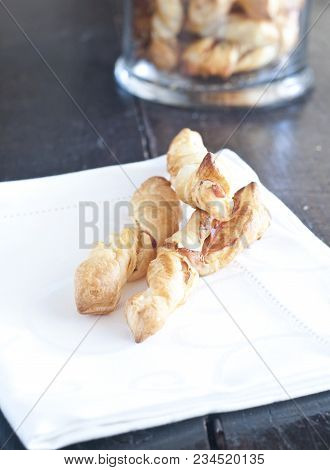 Delicious Breadsticks Handmade With Speck And Sesame Sedds