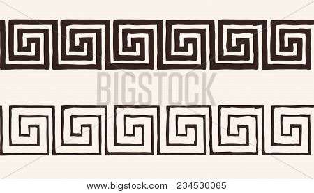 Ancient Greek Goddess Artemis With A Bow And Arrows Is In The Tunic And Two Dogs. Drawing Isolated O
