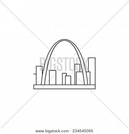 American Arch Icon. Outline American Arch Vector Icon For Web Design Isolated On White Background