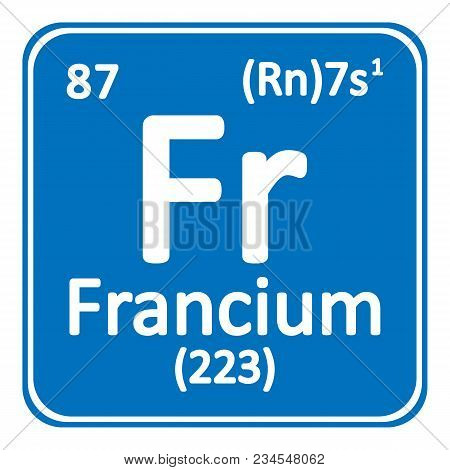 Periodic Table Element Polonium Icon On White Background. Vector Illustration.