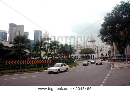 말레이시아 쿠알라룸푸르에서에서 철도 역 보기