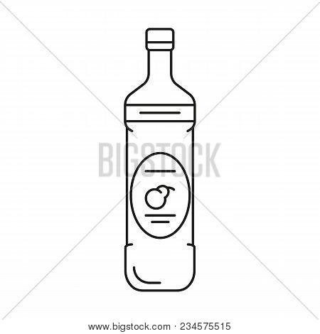 Schnaps Bottle Icon. Outline Schnaps Bottle Vector Icon For Web Design Isolated On White Background