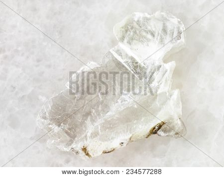 Macro Shooting Of Natural Mineral Rock Specimen - Raw Layer Of Brucite Stone (magnesium Oxide Ore) O