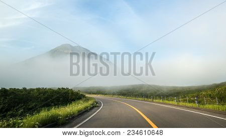 Mt. Rausu Towers Above The Fog In Shiretoko National Park