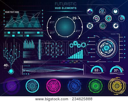 Interface Vector Interfaced Spacepanel And Hud Dashboard Futuristicwith Interfacing Hologram Technol