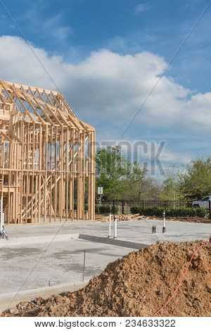 Slab On Grade Foundation Concrete For Timber Frame House In Usa