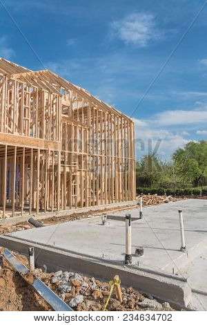 Slab On Grade Foundation Concrete For Timber Frame House In Usa