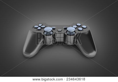 Black Gamepad Isolated On Black Gradeint Background 3d
