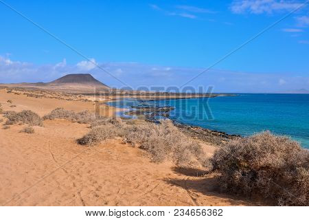 Spanish View Landscape In La Graciosa Lanzarote Tropical Volcanic Canary Islands Spain