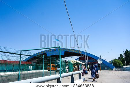Entry Towards Kyrgyzstan Security Entry Point In Korday, Kazakhstan 31.07.2017
