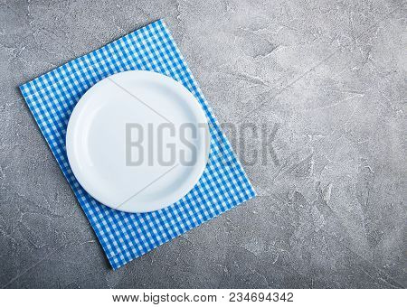 Empty White Plate With Nupkin