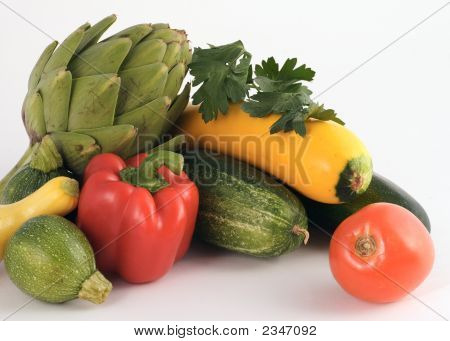 Courgette en tomaat