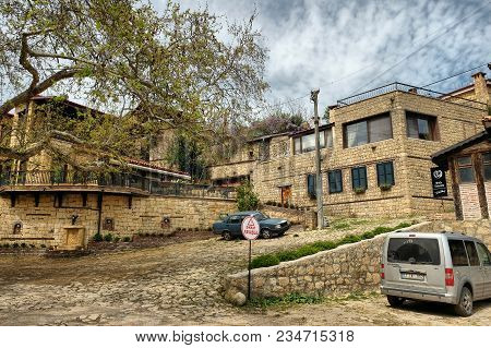 Canakkale, Turkey - March 31, 2018; Yesilyurt Is A Turkish Village On Ida Mountains In Canakkale, Tu