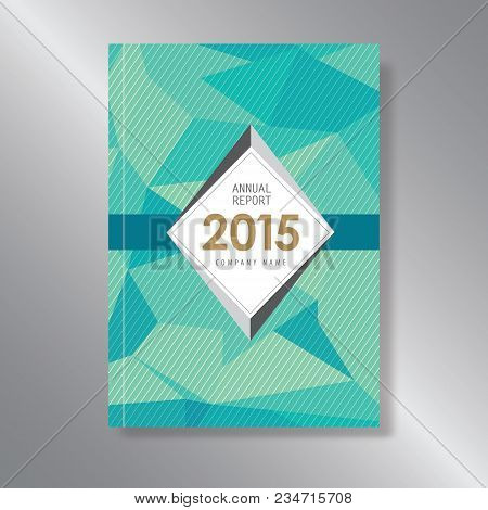 Annual Report Cover Triagle Abstract Triangle Stripe Shape Green