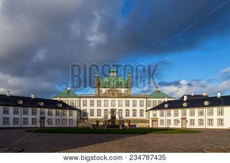 Fredensborg, Denmark - January 02, 2017: Exterior View Of Fredensborg Palace Which Is Spring An Autu