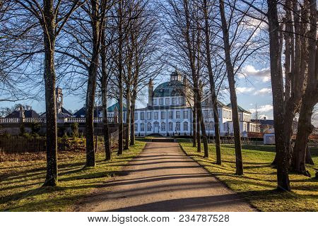 Fredensborg, Denmark - January 02, 2017: Exterior View Of Fredensborg Palace Which Is Spring An Autu