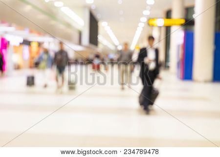 People Crowd Background With An Intentional Blur Effect Applied.