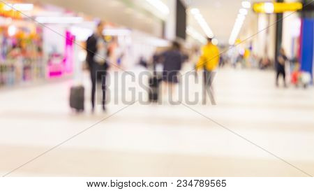 People Crowd Background With An Intentional Blur Effect Applied.