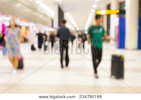 People Crowd Background With An Intentional Blur Effect Applied.