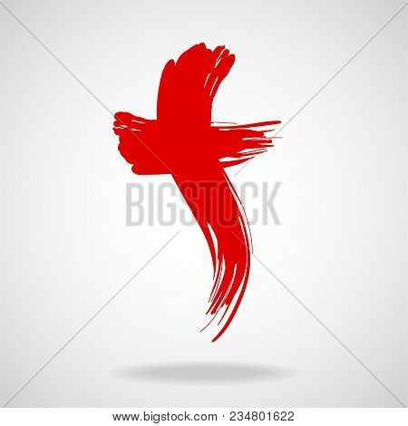 Hand Drawn Cross, Grunge Cross, Christian Symbol
