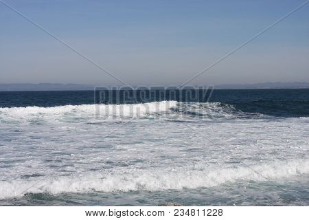 This Is An Image Of The Incoming Tide Along The Coast Of Pacific Grove, California.