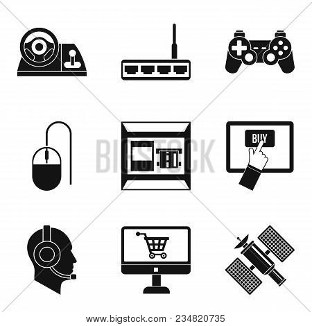 Arcade Game Icons Set. Simple Set Of 9 Arcade Game Vector Icons For Web Isolated On White Background