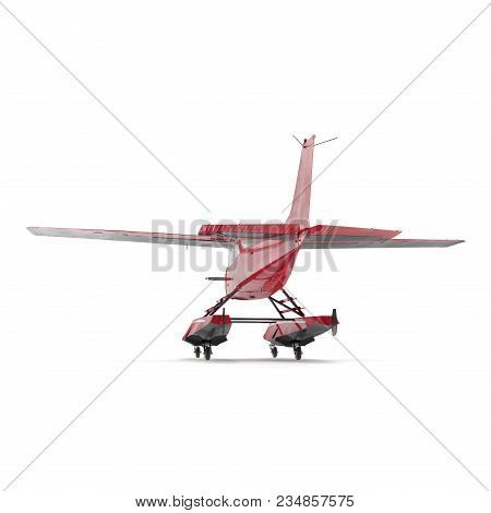 Hydroplane Aiplane On White Background. 3d Illustration
