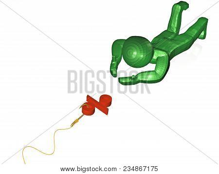 Hook With Percent Sign And Man