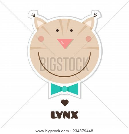 Lynx. Vector Illustration Of Head Of Linx. Sticker
