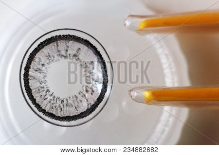 Gray Contact Lenses Very Close