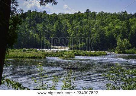 Tahquamenon Falls State Park In Upper Michigan. A Beautiful Park To Visit. With Many Trails To Hike 