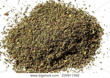 Cistus Incanus - Dried Herb Isolated On White Background