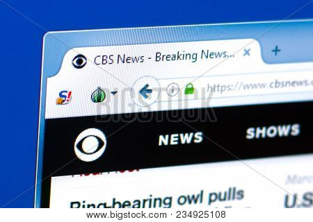 Ryazan, Russia - March 28, 2018 - Homepage Of Cbsnews On The Display Of Pc, Web Address - Cbsnews.co