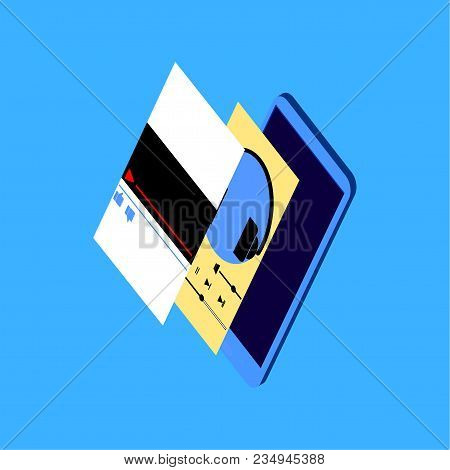 Phone. Flet In Flat Style. Modern Design. Vector Illustration.