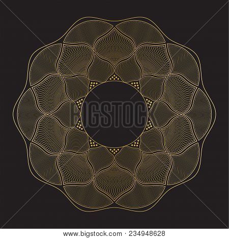 Gilyoshirovanny Element. Vintage Frame. Wall-paper For The Press. A Vector Illustration For Document