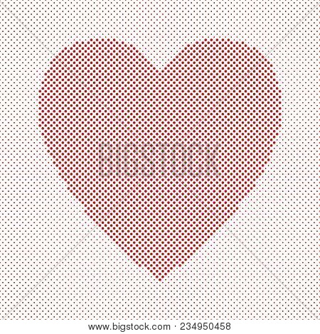 Heart Shaped Background Design From Red Circles